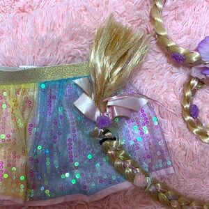 Sparkly skirt size 2t and Elsa golden braid